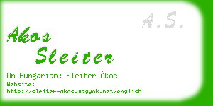 akos sleiter business card